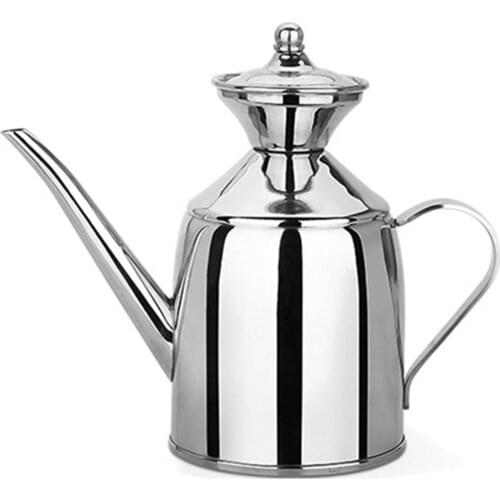 Stainless Steel Olive Oil Pot/Bottle Condiment Storage Container Seasoning Vinegar Dispenser Kitchen Oil Bottle Teapot Adaptable