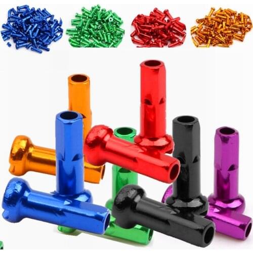 GUB 100pcs Bicycle Colorful Spoke Cap Aluminum Alloy 14G Spoke14mm Copper Nipples MTB Bike Parts Caps Cycling Spokes