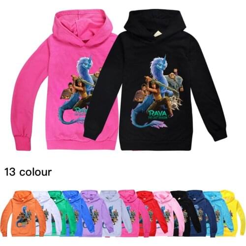 Raya and The Last Dragon Children Boys Hoodies Clothes For Kids Girls Hoodies Sweatshirt Cartoon Coat Sweatshirt Tops sportswear