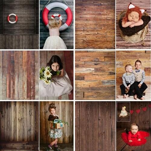 Wood Floor Backdrop for Photography Baby Shower Birthday Party Photo Background for Children Newborn Portrait Backdrops Studio
