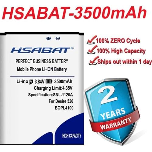 HSABAT Top Brand Larger Capacity 3500mAh BOPM3100 BOPL4100 Mobile Phone Battery for HTC Desire 526 526G 526G+ Dual SIM D526h
