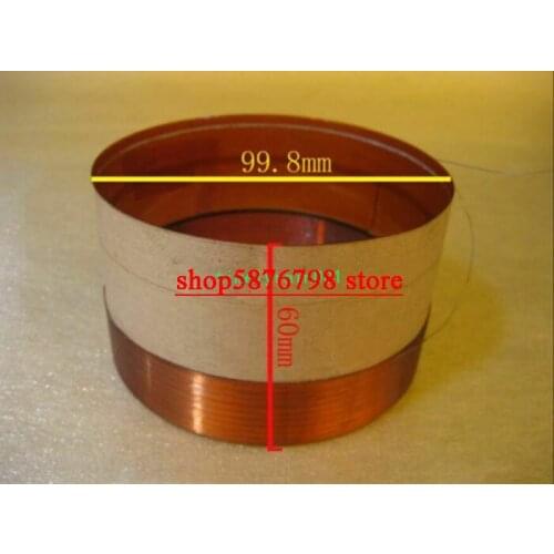 1pcs 99.8mm 8ohm 8Ω Round wire woofer coil speaker bass voice coil KSV kabitong