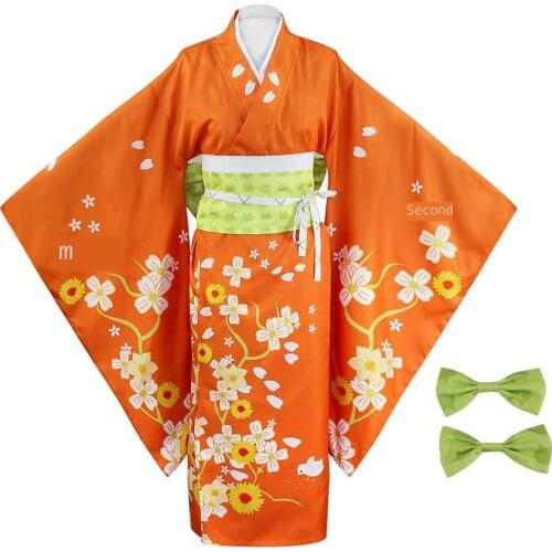 Saionji Hiyoko Kimono Cosplay Costume Set Anime Danganronpa V3 Killing Harmony Sweet Solid Japanese Preppy Style Uniform Suit