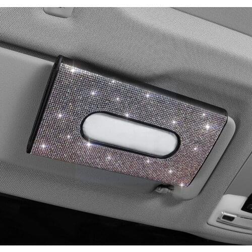 1PC Car Tissue Box Towel Sets Car Sun Visor Tissue Box Interior Accessories Auto Decoration Holder Wholesale Car Storage Y2P0