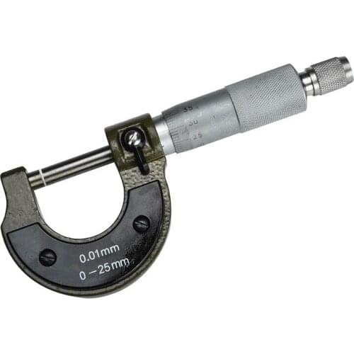 Best 0-25mm 0.01mm Gauge Outside Metric Micrometer Tool With Metal For Mechanist Caliper Tool Brand New Quality Drop Shipping