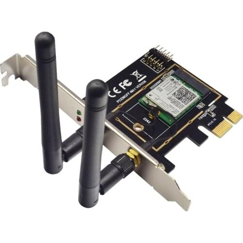 M.2 NGFF Key A A+E to Mini PCI-E Adapter Wireless WiFi Bluetooth Network Card Converter PCI-Express 1X M2 NGFF Support 2230 2242