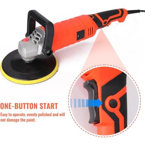 1580W 220 V 7 Level Speed Adjustable 180mm Disc Car Electric Polisher Waxing Machine Automobile Furniture Utility Polishing Tool