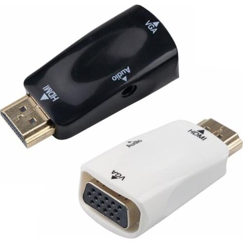 Male to Female HDMI-compatible to VGA Adapter HD 1080P Audio Cable Converter For PC Laptop TV Box Computer Display Projector
