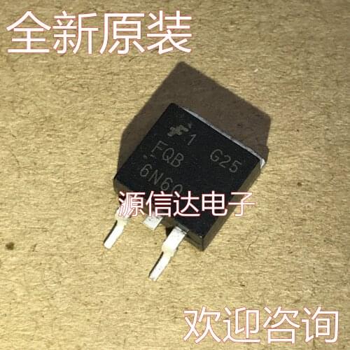 New original FQB6N60 6N60C TO-263 6A 600V n-channel MOSFET imported from stock