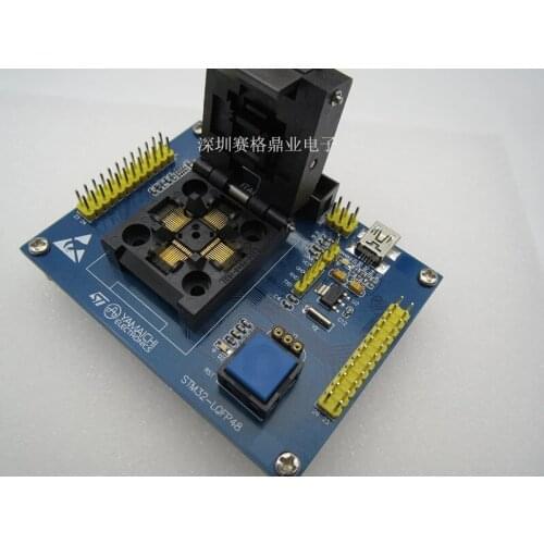 Original ST IC Test Seat STM32 STM32F STM32L Burning Programm QFP48 Socket Adapter