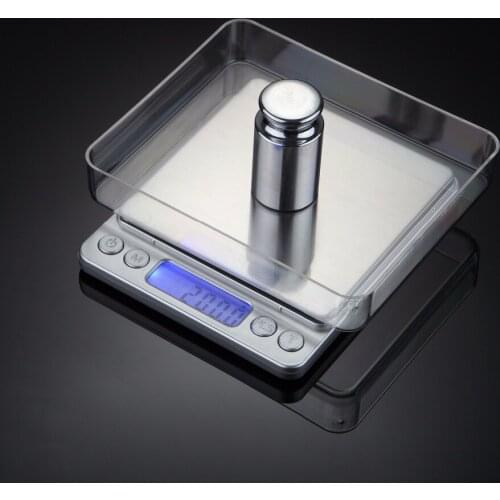 20pcs 500g x 0.01g Portable Mini Electronic Digital Scales Pocket Case Postal Kitchen Jewelry Digital Scale With 2 Tray