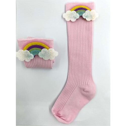 Baby girl Pink Rainbow Figured Below-Knee Socks