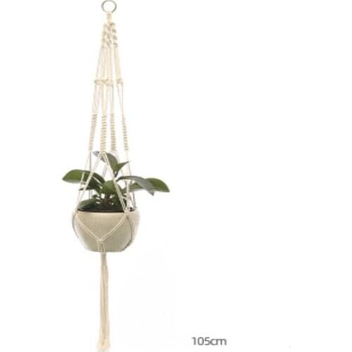 Handmade Macrame Flower Pot Hanging Basket Knotted Rope Flower Net Bag Home Door Balcony Courtyard Garden decoration
