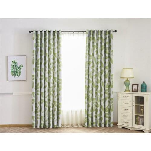 Curtain шторы Banana Leaves Printed Window Drapes Living Room Bedroom Decor Modern Home Accessories