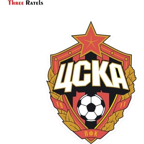 Three Ratels TRL128 # 13x17.7cm CSKA Moscow car sticker PVC funny auto styling s removable decal