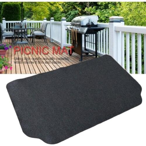 Outdoor Gas Grill Barbecue Floor Washable Mat Anti-oil Environmental Protection Mat for Camping Picnic