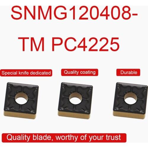 10PCS SNMG120408-TM PC4225 Carbide Inserts Original External Turning Tool CNC Metal Lathe Cutting Accessories
