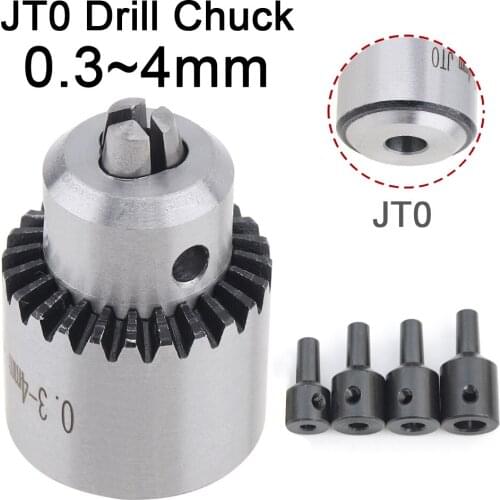 2pcs/set Mini 0.3-4m Drill Collet Chuck with 1/4'' Chuck Inner Hole Diameter and Hexagon Key Wrench for DIY Electric Drill