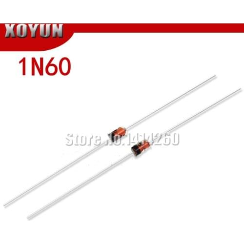100pcs/lot 1N60 DO-7 1N60P DO-35 Schottky Germanium Diode