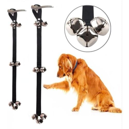 110cm Doggy Doorbell Rope Dual Snap Rings Puppy Training Adjustable Door Bells At The Bottom Dog Leads Pet Leashes With Trainer