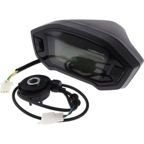 14000 RPM Universal Motorcycle Digital LCD Km / H MPH Speedometer