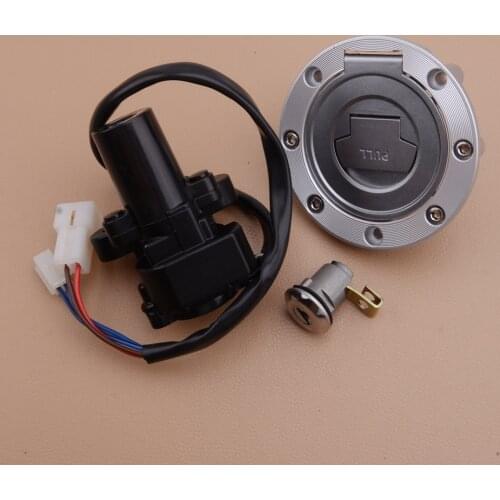 2 Pin Motorcycle Ignition Switch Lock Fuel Gas Key Set Cap Cover fit for YAMAHA YZF R1 R6 R6S 2006 2007 2008 2009 2010 2011 2012