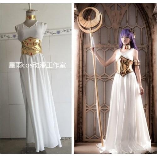 2016 Saint Seiya The Lost Canvas - Myth of Hades Athena Cosplay Costume