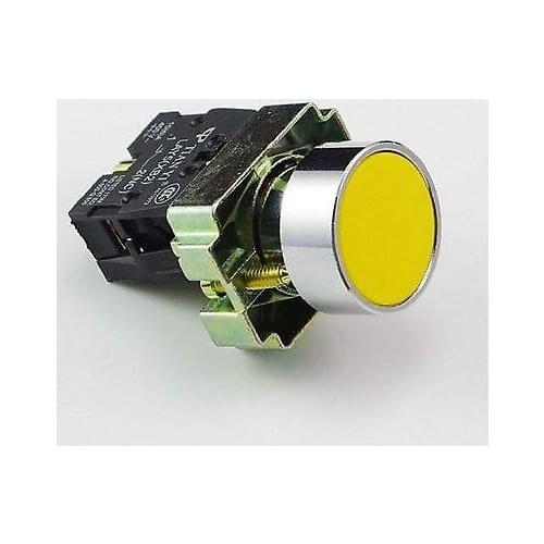 5PCS 1 NO XB2-BA51 Momentary Yellow Press Pushbutton 6A