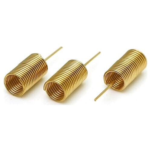 50pcs 433MHZ antenna copper spring antenna 433M internal antenna 2.15 dBi Direct welding