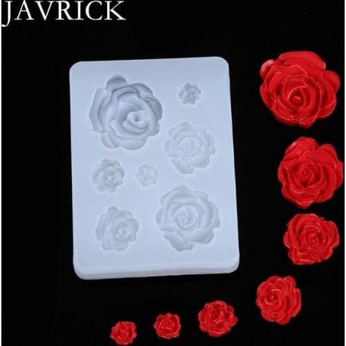 7 Sizes Resin Rose Flower Pendant Silicone Mold Resin Craft Tool DIY Pendant Accessories Jewelry Making Tool