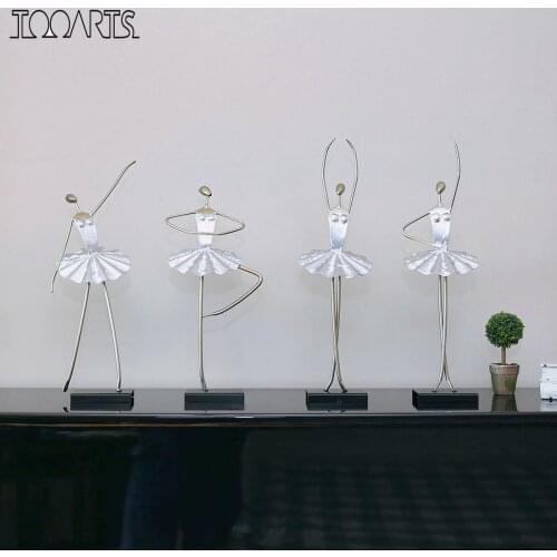 Tooarts Ballet Figurine Ballerina Statue Handmade Iron Sculpture Ballet Girl Decoration Room Dance Room Decor Gifts for Ballet
