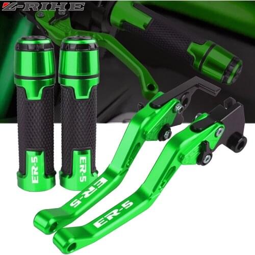 For Kawasaki ER-5 ER5 2004-2005 Motorcycle CNC Aluminum Accessories Adjustable Foldable Brake Clutch Lever Handle Hand Grip Ends