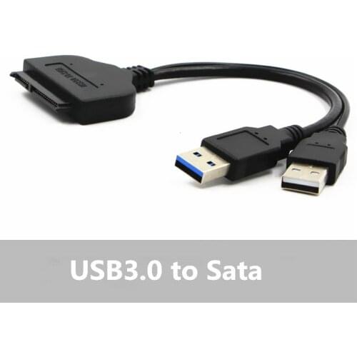 2in1 USB 3.0 to 2.5" SATA /SATA2.0/SATA3.0 Hard Drive Adapter Cable Converter dual usb to sata