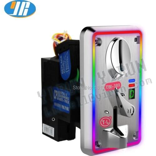 Electronic Coin Acceptor CPU Comparison Multi Coin Selector Mechanism Arcade Colorful Led Panel Coin Acceptor