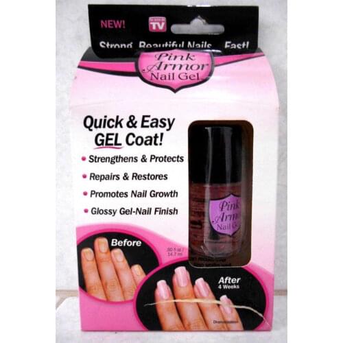 Hot Sales Pink Armor Nail Gel Polish Remedy Fix Protective Layer Keratin-Gel