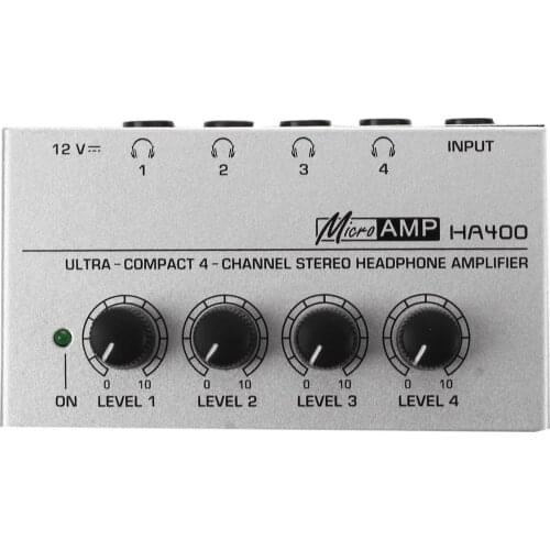 HA400 4 Channel Ultra-compact Headphone Audio Stereo Amp Microamp Amplifier