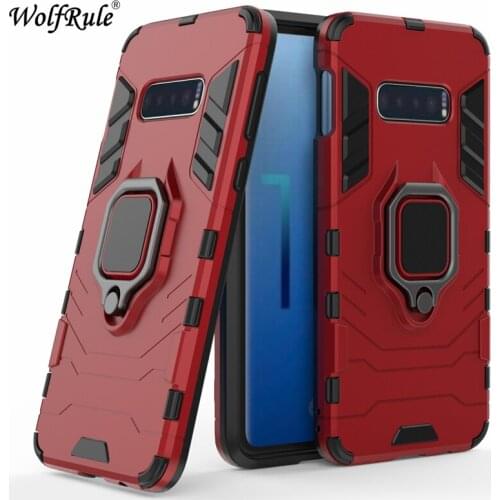 Wolfrule Holder Magnetic Case For Samsung Galaxy S10e Case 3-In-1 Durable Metal Ring Stand Cover For Samsung Galaxy S10e Case