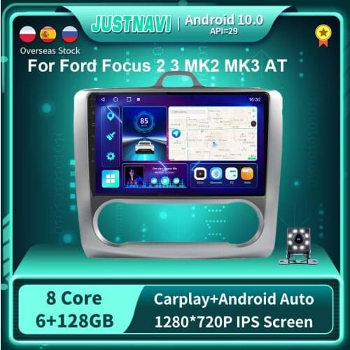 6G 128G Newest Android 10.0 Car Radio Video Player For Ford Focus 2 3 MK2 MK3 AT 2004-2011 Auto BT GPS Stereo Carplay No DVD 9"