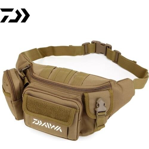 Daiwa 2021 new Army camouflage messenger bag outdoor sports multi-function tool one-shoulder tactical waist bag