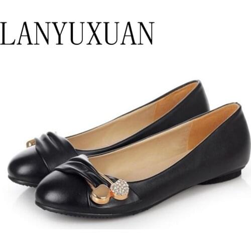New Small Big Size 30-47 Ladies Spring Autumn Leisure Low Heels Shoes Women Sweet Causal Solid For Girls 08-2