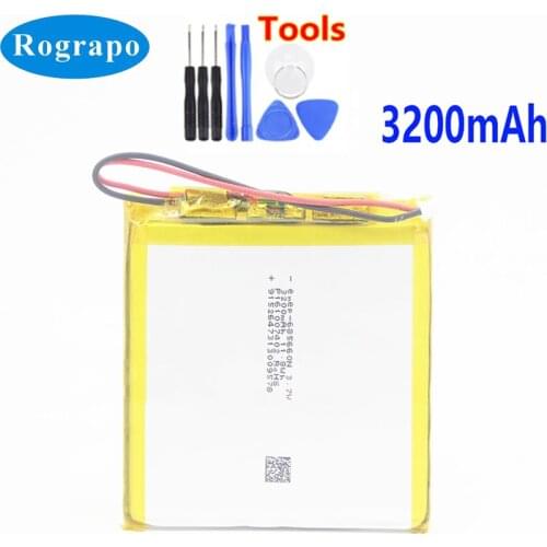 New Battery For HIFIMAN HM-601 HM-602 HM-603S Player Accumulator 3.7V 3200mAh Replacement Batterie 2-wire Plug +tools