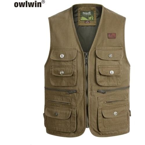 【New store 】 2019 Fishing Jacket Mesh Vestt Multi-Pocket Mesh Windproof Sleeveless Jacket Loose Collar Fishing Clothing
