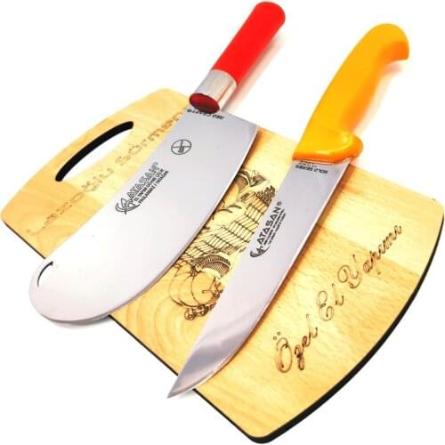 Knife Chef Knife Atasan Red Craft Bread Pita Pastry Onion Pizza Cutter Meat Kitchen Knife Set Row Armor
