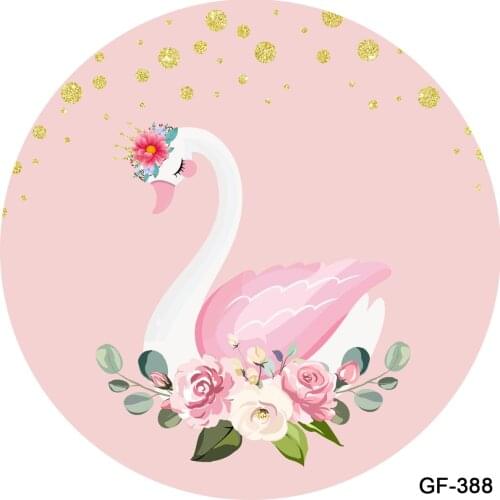 Bee birthday Round Backdrop Cartoon Kids Girl Party Decoration Pink Baby Shower Newborn Circle Background photo backdrop fabric