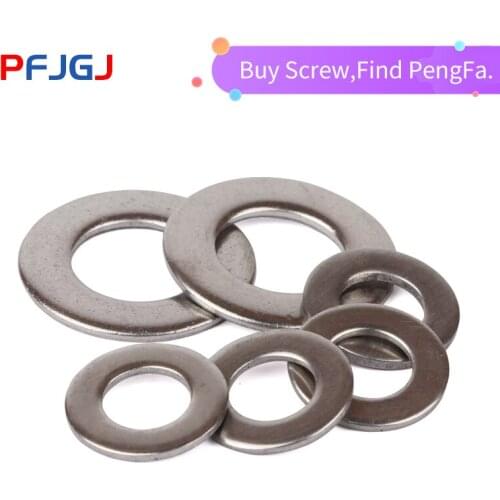 Peng Fa 100/50/20/10/5PCS M3 M4 M5 M6 M8 M10 M12 DIN9021 GB96 304/A2-70 Stainless Steel Large Size Flat Washer