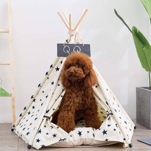 40*40*50cm Dog Bed Cat Bed with Cushion Luxery Portable Dog Tents Pet Houses for Small Medium Pet