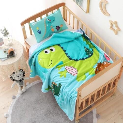 Baby Boys Cartoon Doraemon Summer Quilt/Kids 100% Cotton Kindergarten Lunch Quilt/Children Animal Print Air Condition Blanket
