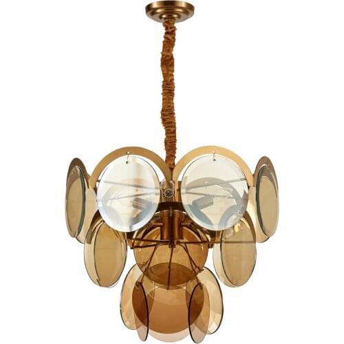 Postmodern creative brown glass chandelier Nordic living room bedroom designer art cafe restaurant lighting