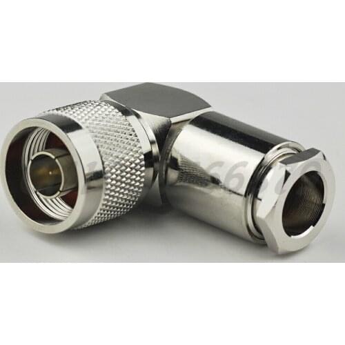 RF electrical wire terminal connector N Plug Right Angle Clamp male for coaxial cable RG8,RG213,LMR400