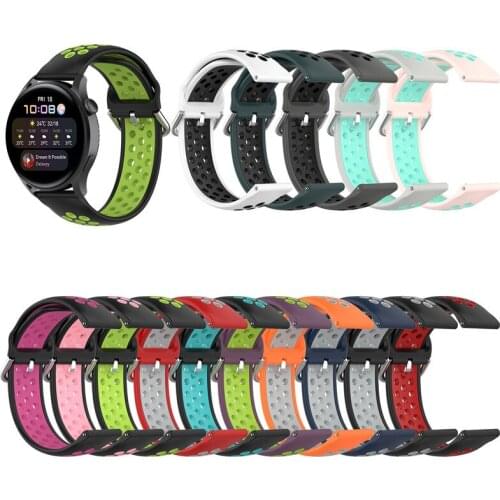18mm 20mm 22mm Silicone strap for Samsung Galaxy Watch Active 2 3 Gear S2 Wristband/Xiaomi Amazfit bip Huawei Sports Strap